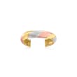 14kt Tri-Colored Gold Striped Toe Ring 