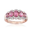 1.90 ct. t.w. Pink Rhodolite Garnet and .20 ct. t.w. Diamond Ring in 14kt Rose Gold