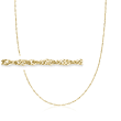 Italian 18kt Yellow Gold Diamond-Cut Singapore-Chain Necklace