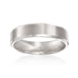 Men's 6mm 14kt White Gold Comfort-Fit Wedding Ring