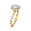 Henri Daussi 1.42 ct. t.w. Certified Diamond Engagement Ring in 18kt Yellow Gold