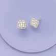 .50 ct. t.w. Diamond Square-Shaped Stud Earrings in Sterling Silver