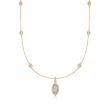 Roberto Coin &quot;Barocco&quot; .64 ct. t.w. Diamond Station Necklace in 18kt Two-Tone Gold