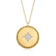 Gabriel Designs Diamond-Accented North Star Pendant Necklace in 14kt Yellow Gold