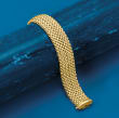 Italian 14kt Yellow Gold Wide Riso-Link Bracelet