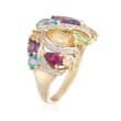2.70 ct. t.w. Multi-Stone Ring with Diamond Accents in 14kt Yellow Gold