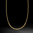 Italian 14kt Yellow Gold Graduated Twisted Link Necklace