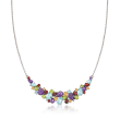 14.00 ct. t.w. Multi-Stone Necklace in Sterling Silver
