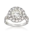 Majestic Collection 4.04 ct. t.w. Diamond Halo Ring in 14kt White Gold