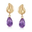 6.50 ct. t.w. Amethyst Earrings with 14kt Yellow Gold