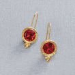 2.00 ct. t.w. Garnet Drop Earrings 14kt Yellow Gold