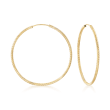 Medium 14kt Yellow Gold Twisted-Style Hoop Earrings