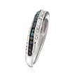 .18 ct. t.w. Blue and White Diamond Ring in Sterling Silver