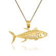 14kt Yellow Gold Fish Pendant Necklace