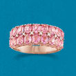 3.80 ct. t.w. Pink Sapphire Ring with Diamond Accents in 14kt Rose Gold
