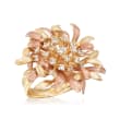 .53 ct. t.w. Diamond Flower Ring in 14kt Two-Tone Gold