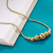 2-10mm 14kt Yellow Gold Graduated Bead Necklace