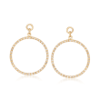 .25 ct. t.w. Diamond Open Circle Earring Jackets in 14kt Gold Over Sterling