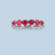 5.25 ct. t.w. Synthetic Ruby Eternity Band in Sterling Silver