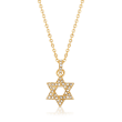 Swarovski Crystal Star of David Pendant Necklace in Gold-Plated Metal