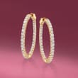 2.75 ct. t.w. Diamond Inside-Outside Hoop Earrings in 14kt Yellow Gold