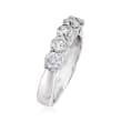 1.50 ct. t.w. 5-Stone Diamond Wedding Ring in 14kt White Gold