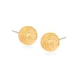 3.00 ct. t.w. Citrine Bead Stud Earrings in 14kt Yellow Gold