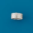 .10 ct. t.w. Diamond Byzantine Ring in Sterling Silver