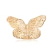 Italian 18kt Yellow Gold Diamond-Cut Butterfly Ring