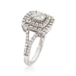 1.03 ct. t.w. Diamond Halo Ring in 14kt White Gold