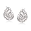 .50 ct. t.w. Diamond Seashell Earrings in Sterling Silver