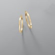 Italian 14kt Yellow Gold Hoop Earrings 