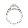 Henri Daussi 1.83 ct. t.w. Certified Diamond Halo Engagement Ring in 18kt White Gold