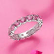4.50 ct. t.w. Pink Topaz Eternity Band in Sterling Silver