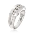 Men's .50 ct. t.w. Diamond Wedding Ring in 14kt White Gold