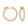2.00 ct. t.w. Diamond Inside-Outside Hoop Earrings in 14kt Yellow Gold