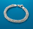 Sterling Silver Small Byzantine Bracelet