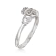 14kt White Gold Claddagh Ring with Diamond Accents