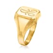 14kt Yellow Gold Personalized Signet Ring