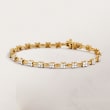 2.00 ct. t.w. Diamond Floral Station Bracelet in 14kt Yellow Gold