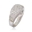 C. 1990 Vintage 1.25 ct. t.w. Pave Diamond Dome Ring in 18kt White Gold
