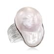 Cultured Baroque Pearl Ring in Sterling Silver