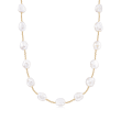 10.5-11.5mm Baroque Cultured Pearl Necklace in 14kt Yellow Gold
