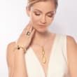 Italian 14kt Yellow Gold Graduated Oval-Link Drop Necklace in 14kt Gold
