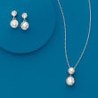 .75 ct. t.w. Diamond Double Bezel Drop Pendant Necklace in 14kt White Gold