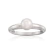 Mikimoto 6.5mm A+ Akoya Pearl Ring in 18kt White Gold    