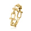 14kt Yellow Gold Buckle-Link Ring