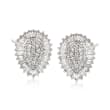 1.00 ct. t.w. Diamond Pear-Shaped Cluster Stud Earrings in 14kt White Gold