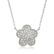 .40 ct. t.w. Diamond Flower Necklace in 14kt White Gold