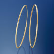 1.5mm 14kt Yellow Gold Endless Hoop Earrings 